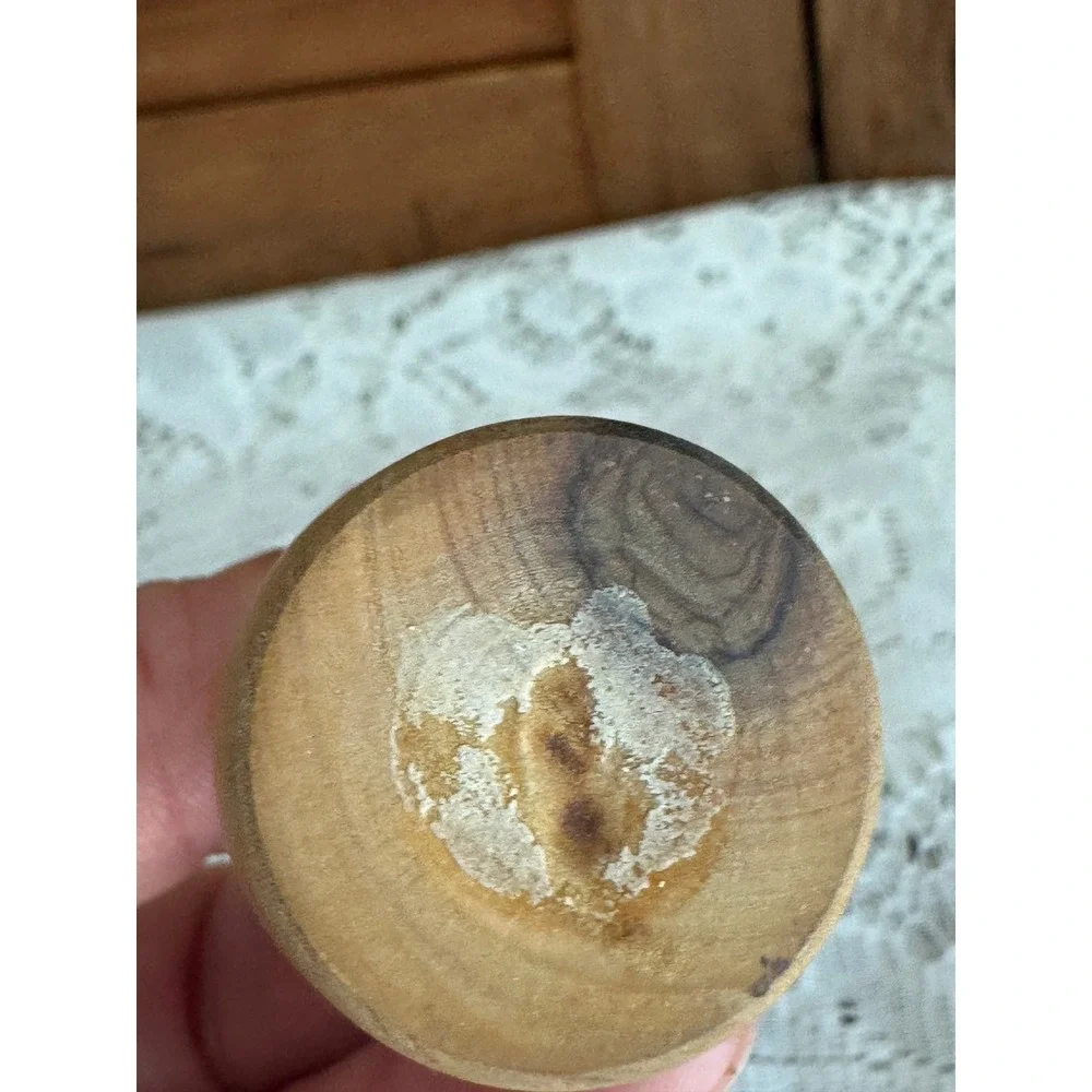 Miniature Hand Turned Wood Bud Vase Natural Rustic Artisan Decor Shadow Box